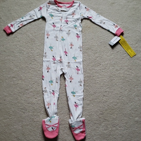 NWT Lot of 2 Carter/'s Baby Girl Size 3T Set Pajama Footed Sleepwear Pink Carters